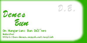 denes bun business card